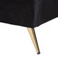 Baxton Studio Oxley Queen Panel Upholstered Bed in Gold, , large