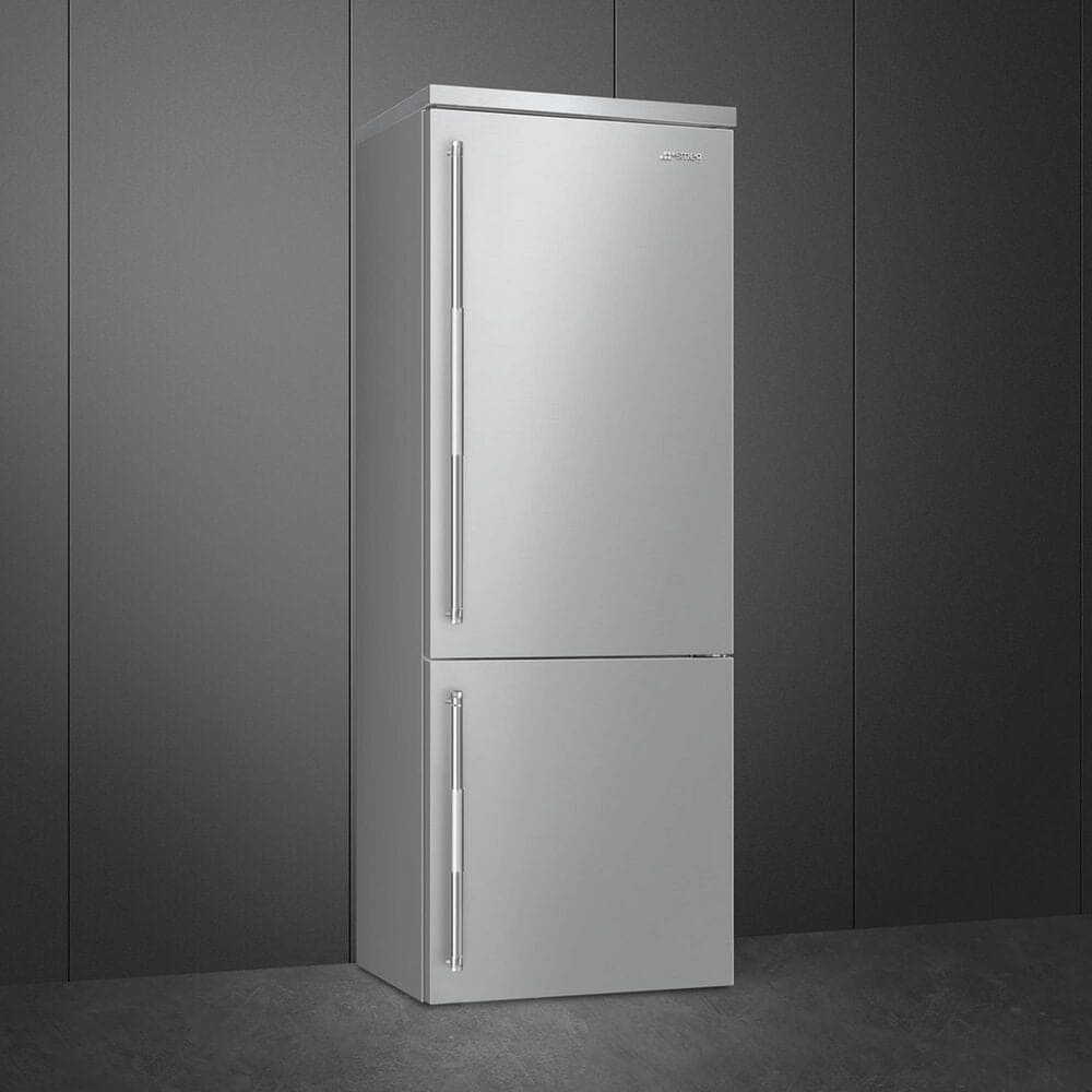 SMEG 16.28 Cu. Ft. Freestanding Bottom Freezer Refrigerator with Right Hinge in Stainless Steel, , large