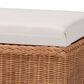 Baxton Studio Eamon Storage Bench with Brown Rattan in Cream, , large