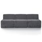 Furniture of America Facil 5-Piece Modular Armless Sofa Set in Dark Gray, , large