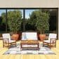 Linon Home Decor Jubil 4-Piece Outdoor Conversation Set in Brown, , large