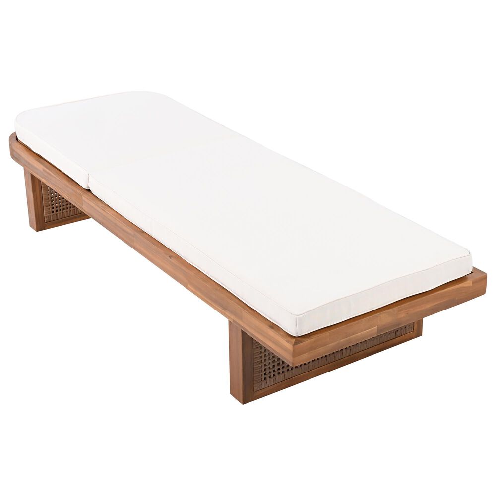 Hearth and Haven Outdoor Lounge Chair in White, , large