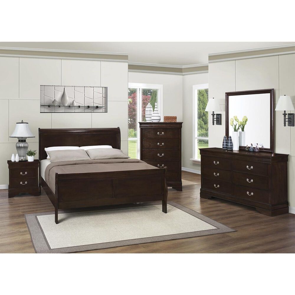 Pacific Landing Louis Philippe Nightstand in Cappuccino, , large