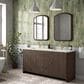 James Martin Vanities Gracyn 72" Double Bathroom Vanity in Sable with 3 cm Victorian Silver Quartz Top and Rectangular Sinks, , large