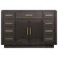 Lexora Home Abbey 48" Single Bathroom Vanity in Brown Oak with 2 cm White Carrara Marble Top and Rectangular Sink, , large