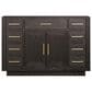 Lexora Home Abbey 48" Single Bathroom Vanity in Brown Oak with 2 cm White Carrara Marble Top and Rectangular Sink, , large