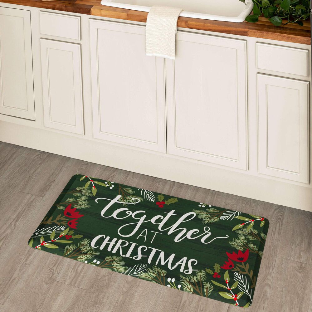 Mohawk Dri-Pro Together At Christmas 1&#39;6&quot; x 2&#39;6&quot; Multicolor Door Mat, , large