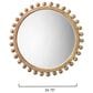 Splendor Living 37" Vernon Round Wall Mirror in Natural, , large