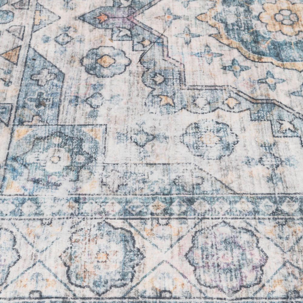 Central Oriental Trisha Yearwood Belmont Daken 5&#39; x 7&#39; Blue and Ivory Area Rug, , large
