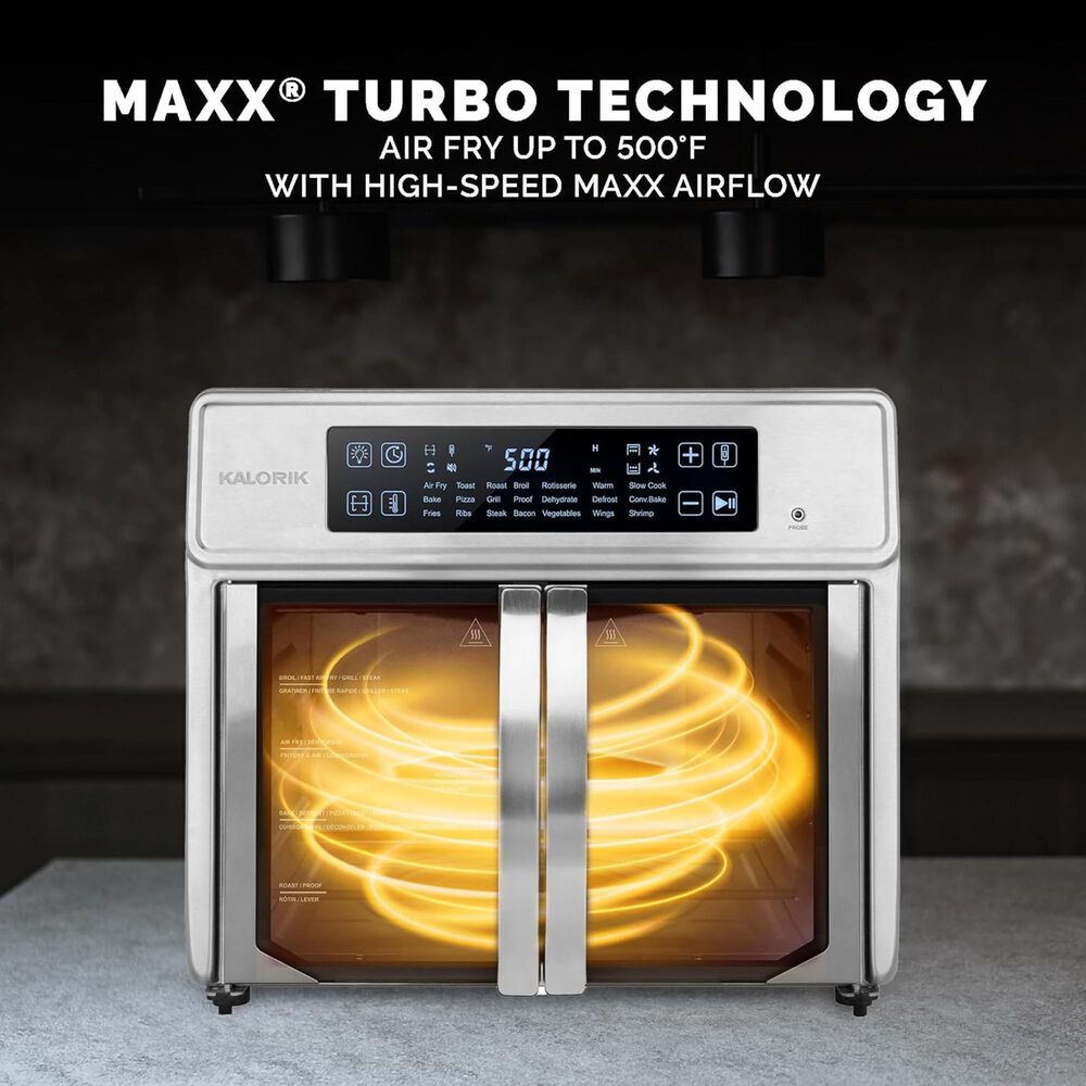 Kalorik MAXX Advance 26 Quart Digital Air Fryer Oven in Stainless Steel, , large