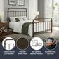 Richlands Furniture Kirkland Queen Slat Metal Bed in Dark Bronze, , large