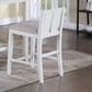 HOMLUX 3-Piece Counter Height Dining Set with Shelves and 2-Chair in White and Rich Espresso, , large