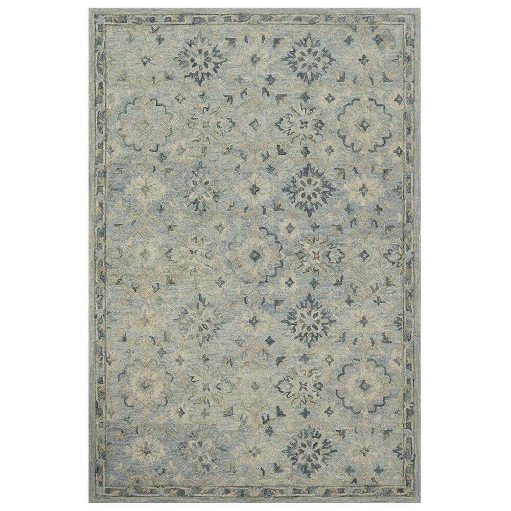 Loloi Hawthorne HV-01 7"9" Round Light Blue Area Rug, , large