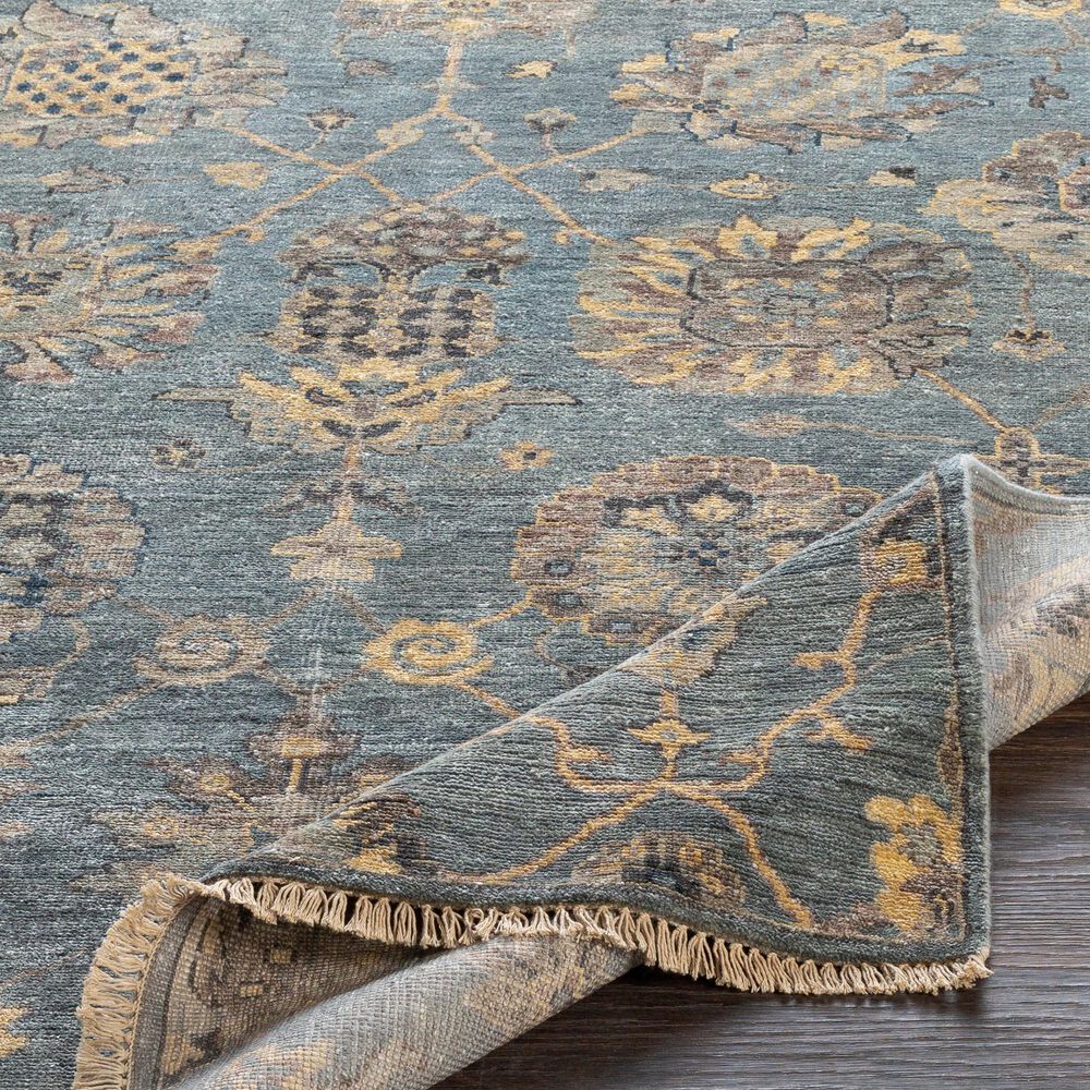 Surya Theodora 2&#39; x 3&#39; Aqua, Charcoal, Wheat and Oatmeal Area Rug, , large