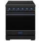 Thor Kitchen Gordon Ramsay 30" Professional Electric Range with Navy Blue Handle Kit in Black, , large