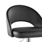 LumiSource Renee Adjustable Swivel Bar Stool with Black Faux Leather Upholstery in Chrome (Set of 2), , large