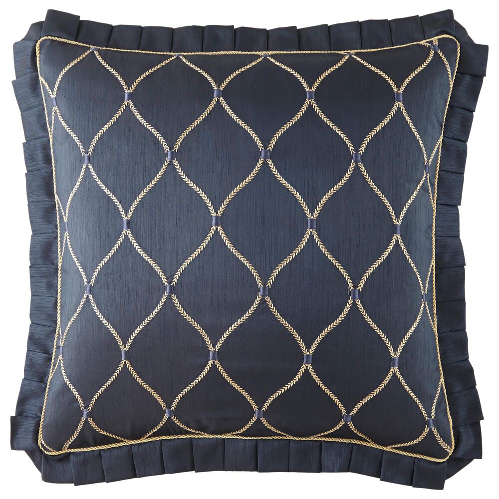 BCP Home Waterford Vaughn Euro Sham in Navy and Gold, , large