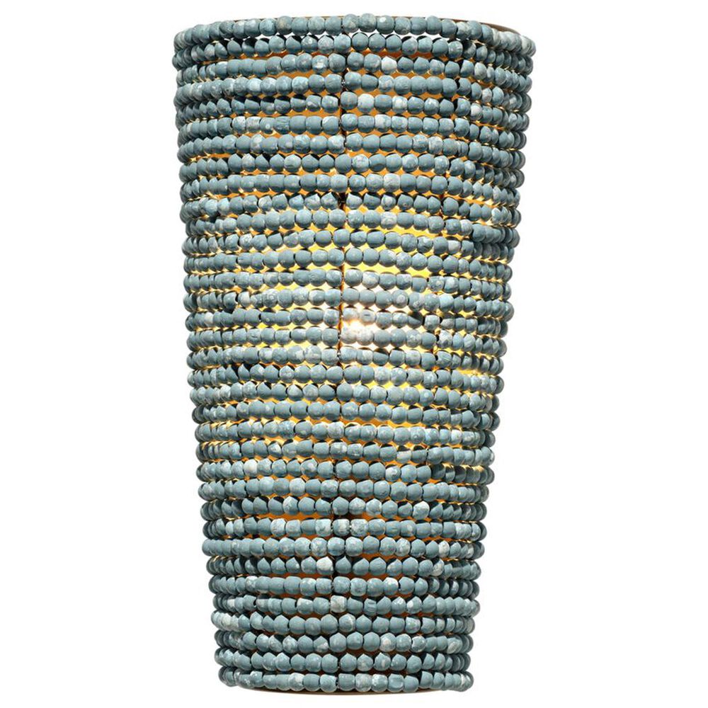Jamie Young Direct Ship Cove 1-Light Beaded Cone Wall Sconce in Blue, , large