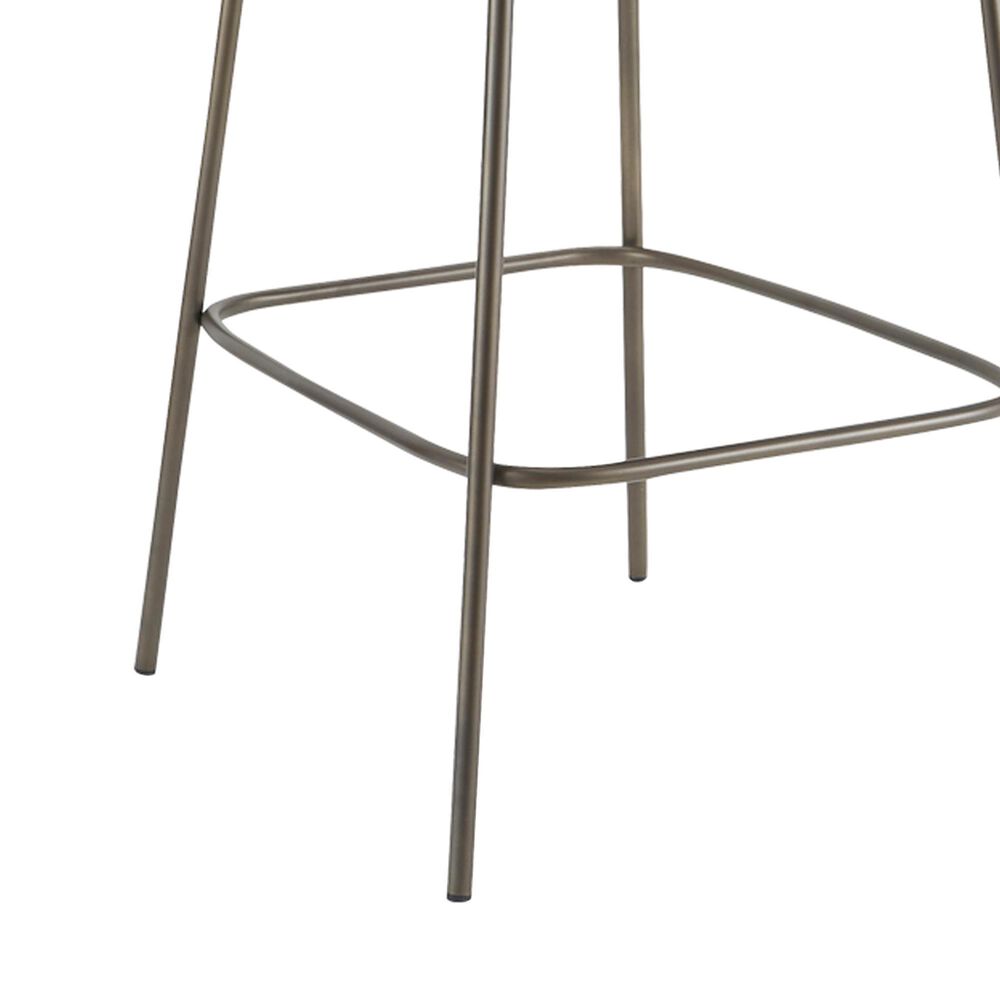 Moe's Home Collection Early Barstool with Dark Brown Upholstery in Blackened Bronze, , large
