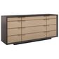 Schnadig Classic All Wrapped Up 12-Drawer Dresser in Dark Chocolate and Champagne Gold, , large