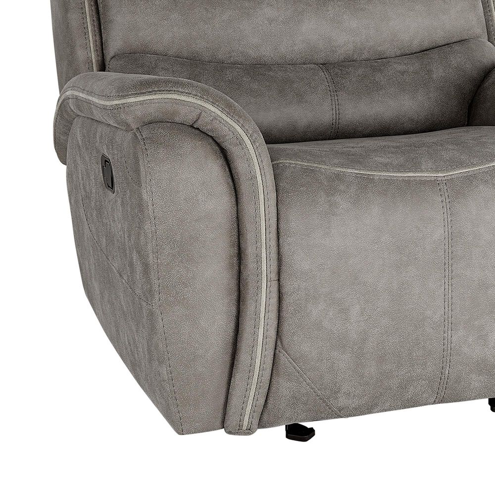 New Heritage Design Kamari Manual Glider Recliner in Gray, , large
