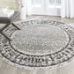 Safavieh Adirondack ADR110B-4R 4" x 4" Ivory/Silver Round Rug, , large