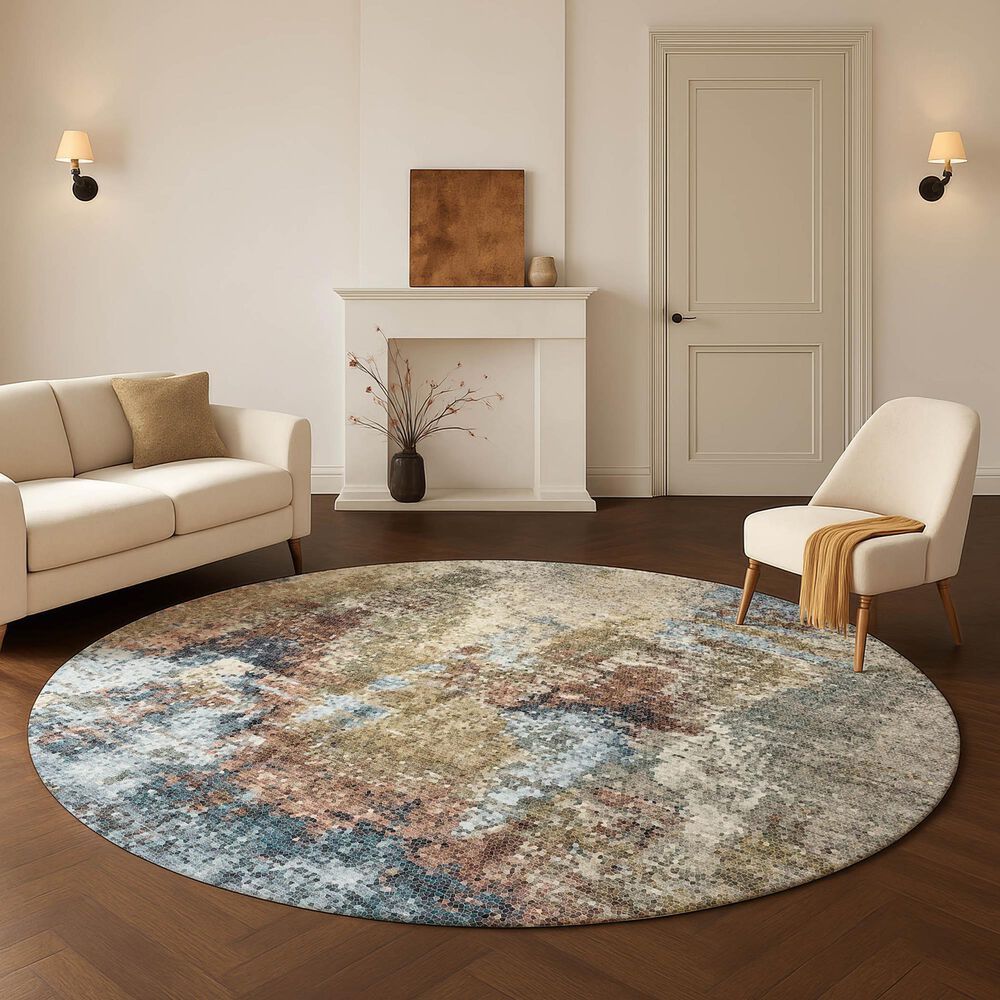 Dalyn Rug Company Lumara LM2 Putty 8' Round Area Rug, , large