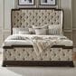 Belle Furnishings Provence Park King Upholstered Shelter Bed in Chateau Brown, , large