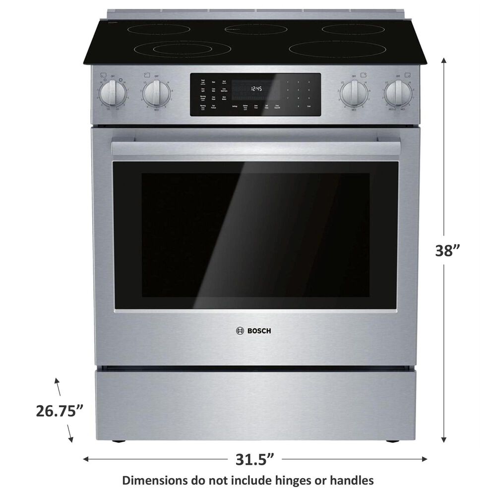 Bosch 4.6 Cu. Ft. Slide-In Electric Range in Stainless Steel, , large