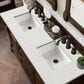 James Martin Vanities Brookfield 60" Double Bathroom Vanity in Burnished Mahogany with 3 cm Lime Delight Quartz Top and Rectangular Sinks, , large
