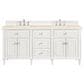 James Martin Vanities Lorelai 72" Double Vanity in Bright White with 3 cm Eternal Marfil Quartz Top, , large