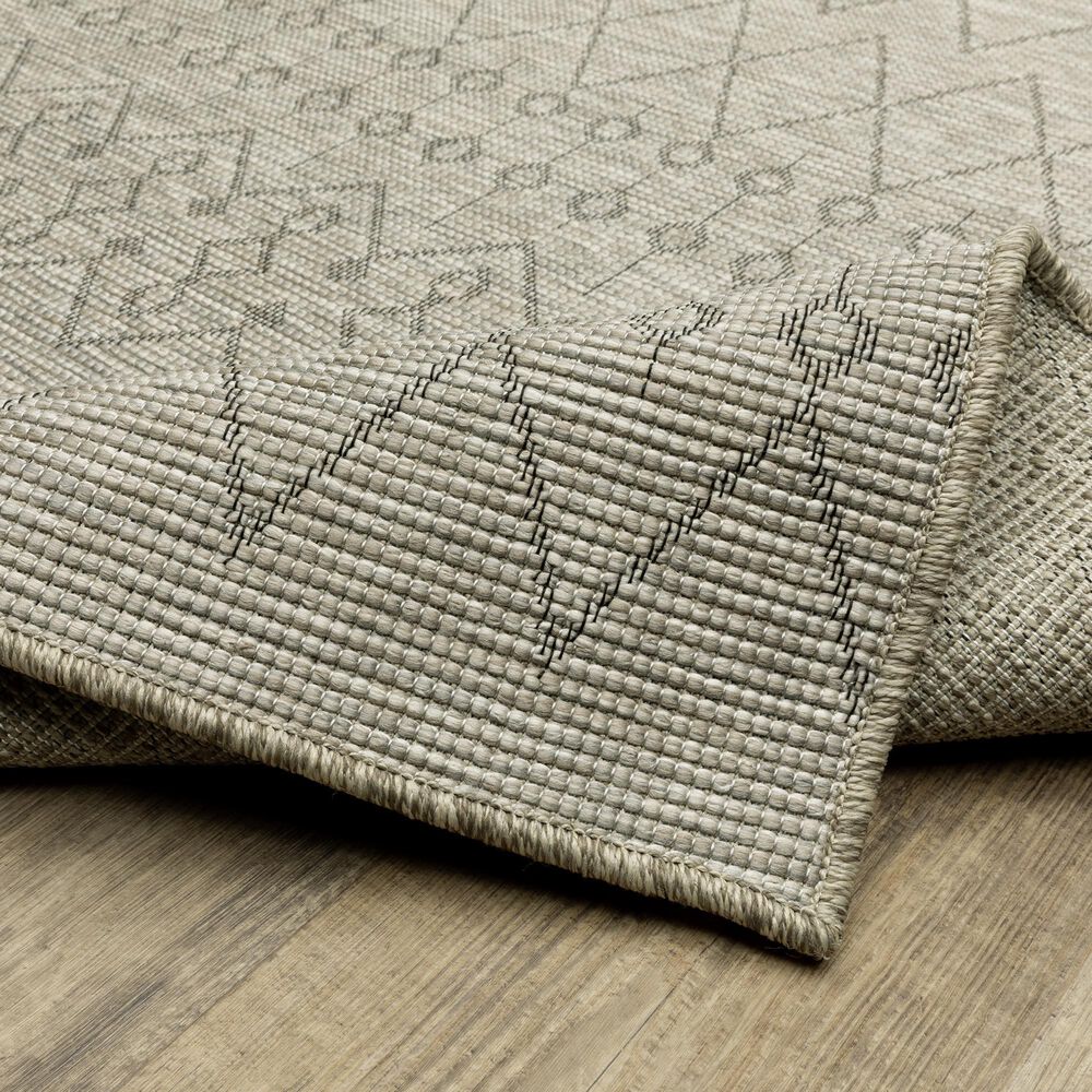 Oriental Weavers Tortuga TR04A 1&#39;10&quot; x 7&#39;6&quot; Beige and Black Runner, , large