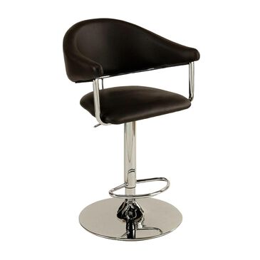 APA Marketing Airstream Armless Adjustable Height Bar Stool in Black, , large