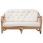 Baxton Studio Aliane Stationary Loveseat in White, , large