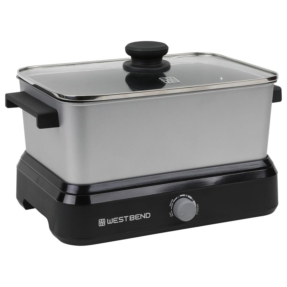 West Bend 5-Quart Versatility Slow Cooker in Silver, , large