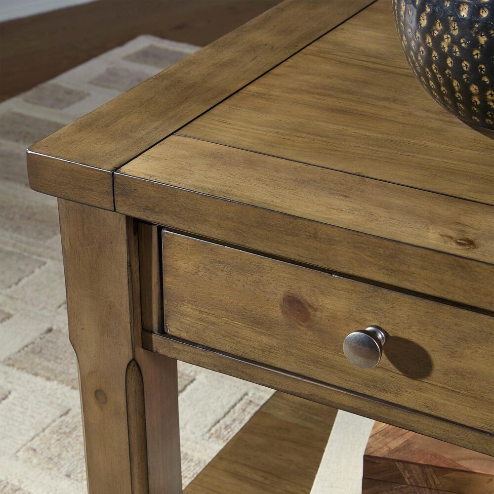 Ashley Vandenmore Rectangular End Table in Medium Brown, , large
