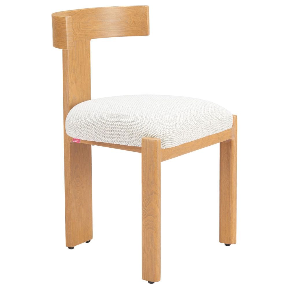 Zuo Modern Tiana Side Chair with Natural Frame in Beige, , large