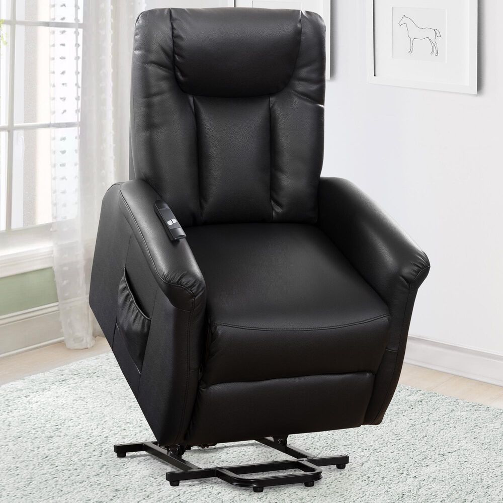 Sonax Arlington Power Lift and Rise Recliner in Black, , large
