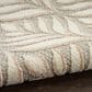 Nourison Aloha Floral 7"10" Round Ivory and Grey Indoor/Outdoor Area Rug, , large