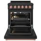 Thor Kitchen Gordon Ramsay 4.6 Cu. Ft. Professional Gas Range with Rose Gold Handle Kit in Black, , large