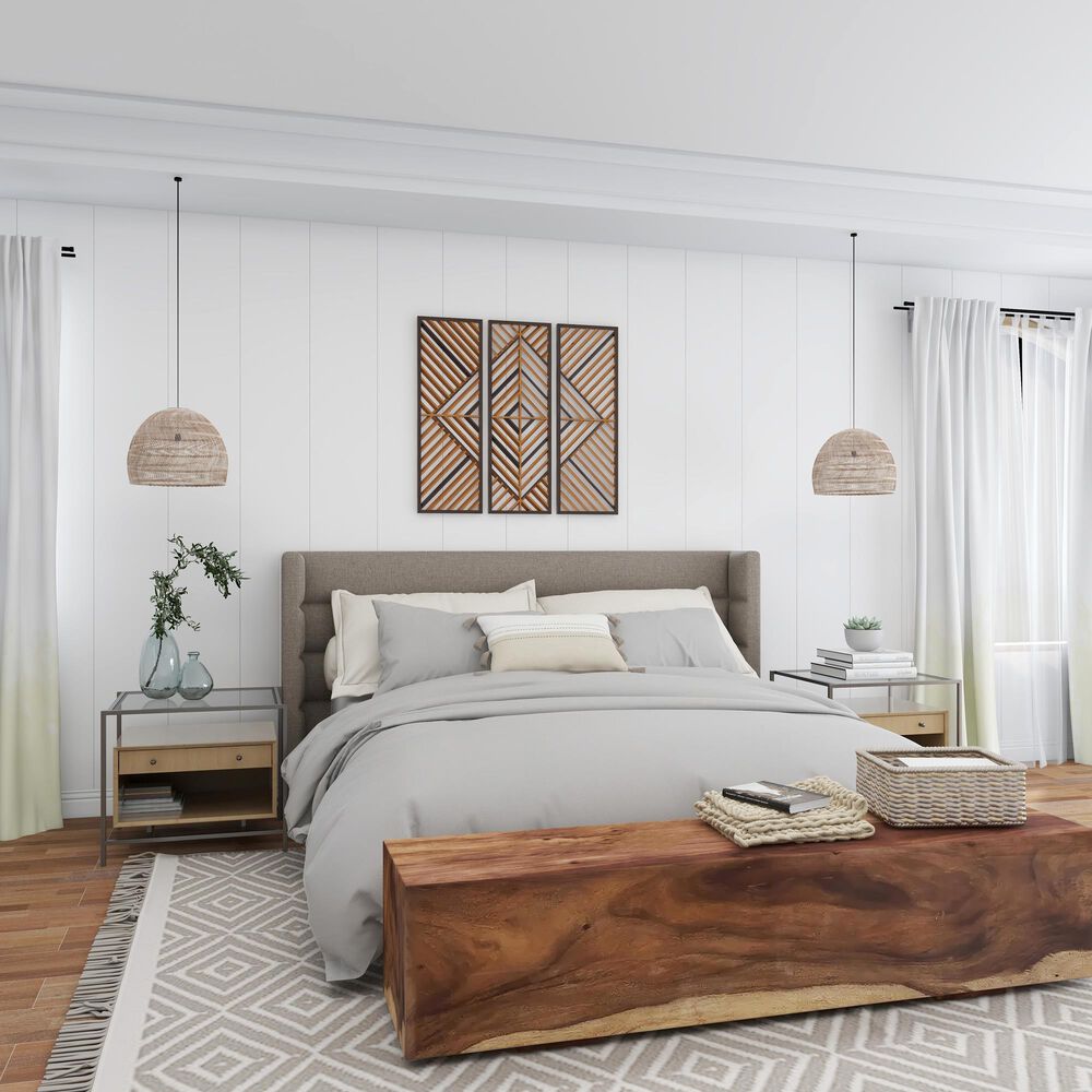 Maple and Jade 35&quot; x 12&quot; Wall Decor in Brown &#40;Set of 3&#41;, , large