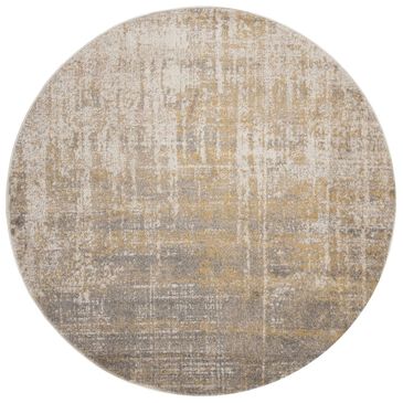 Safavieh Adirondack ADR207A 6" Round Creme and Gold Area Rug, , large