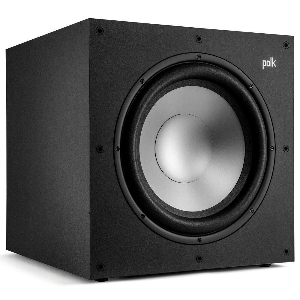 Polk 12&quot; Subwoofer + 6.5 Floorstanding Tower Speaker + 5.25 Center Channel Speaker + Denon 5.2 Channel AV 8K Receiver with HEOS Built-in in Black, , large