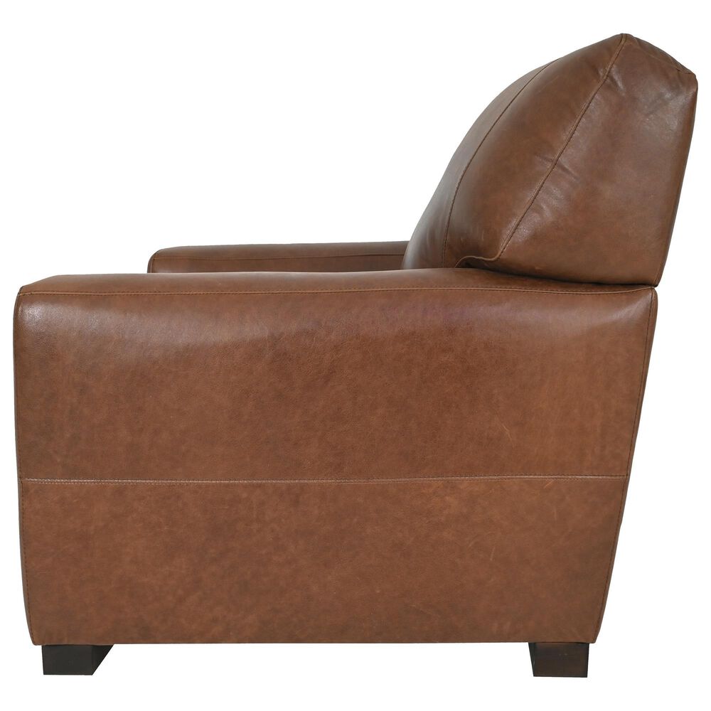 Softline Leather Stationary Sofa in Splendor Chestnut, , large