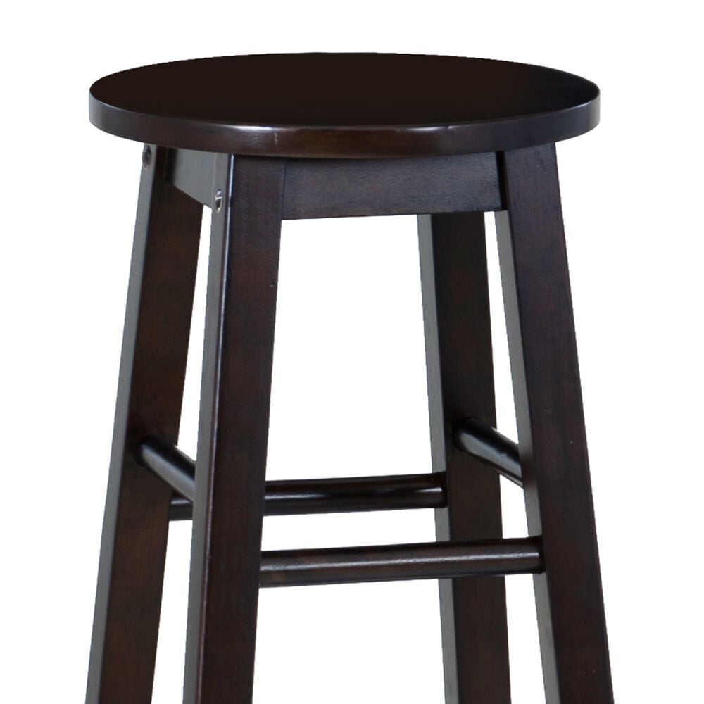 Linon Home Decor Abby 29" Bar Stool in Walnut, , large