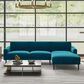 Interlochen 2-Piece Right Facing Sofa Chaise in Teal Velvet, , large