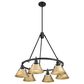 Golden Lighting Orwell 6-Light Chandelier with Brushed Champagne Bronze Shade in Matte Black, , large
