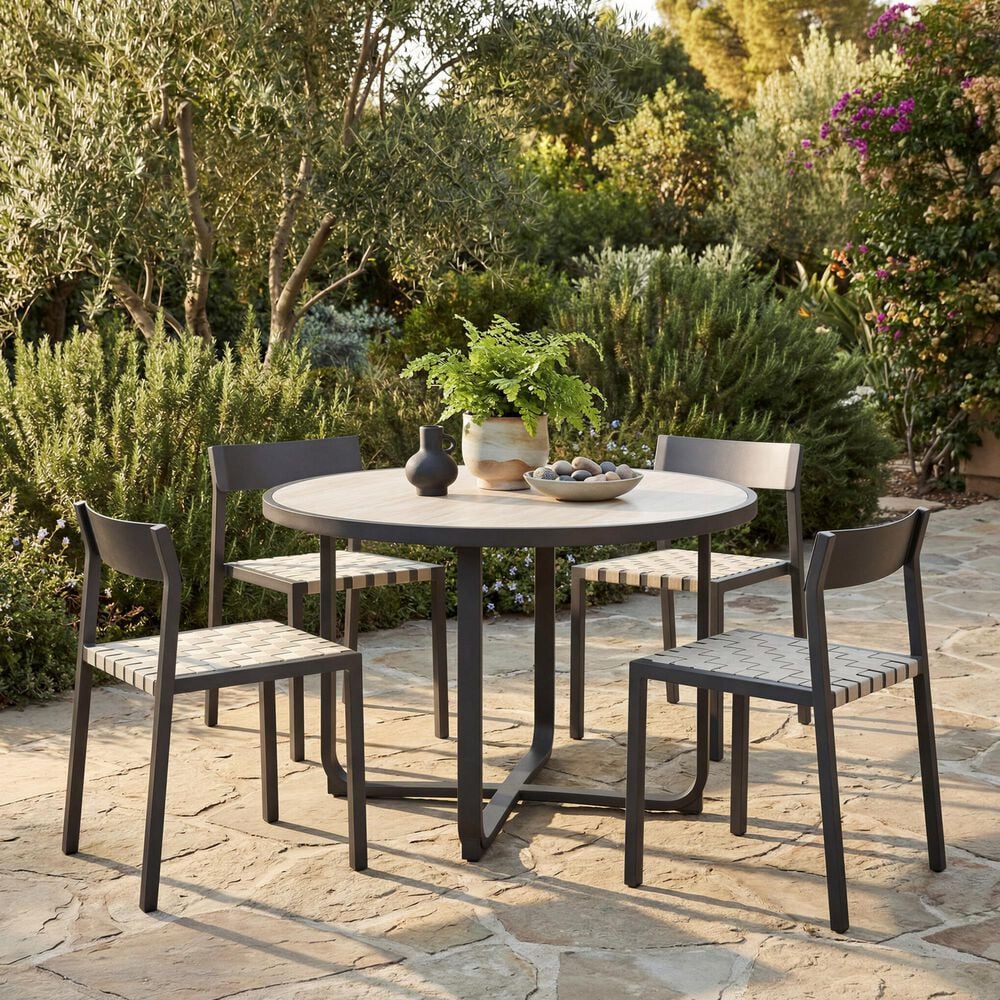 Zuo Modern Draco Outdoor Dining Chair in Black (Set of 2), , large