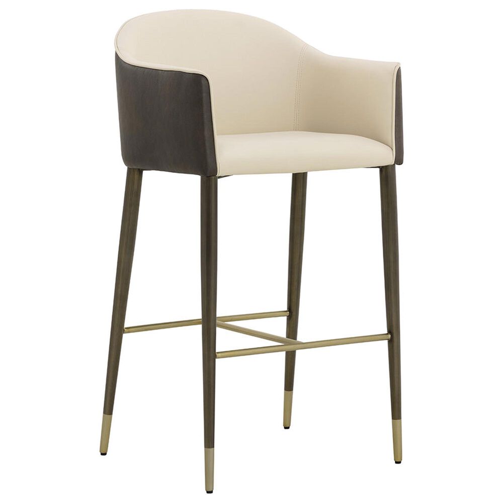 37B Kylin Barstool in Dark Brass and Brushed Champagne, , large