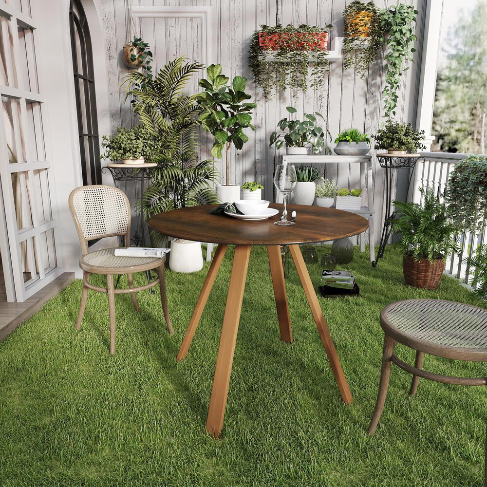 HOMLUX Patio End Table in Light Brown, , large